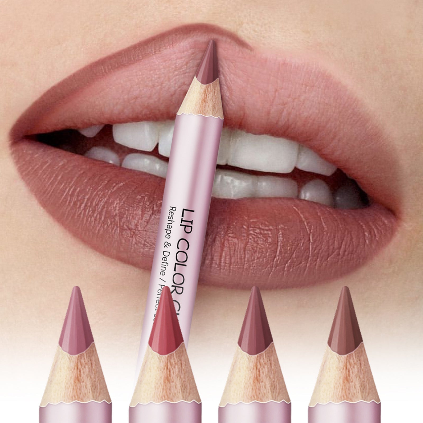 4pcs Matte Lip Liner for Smooth Long-Lasting Lips