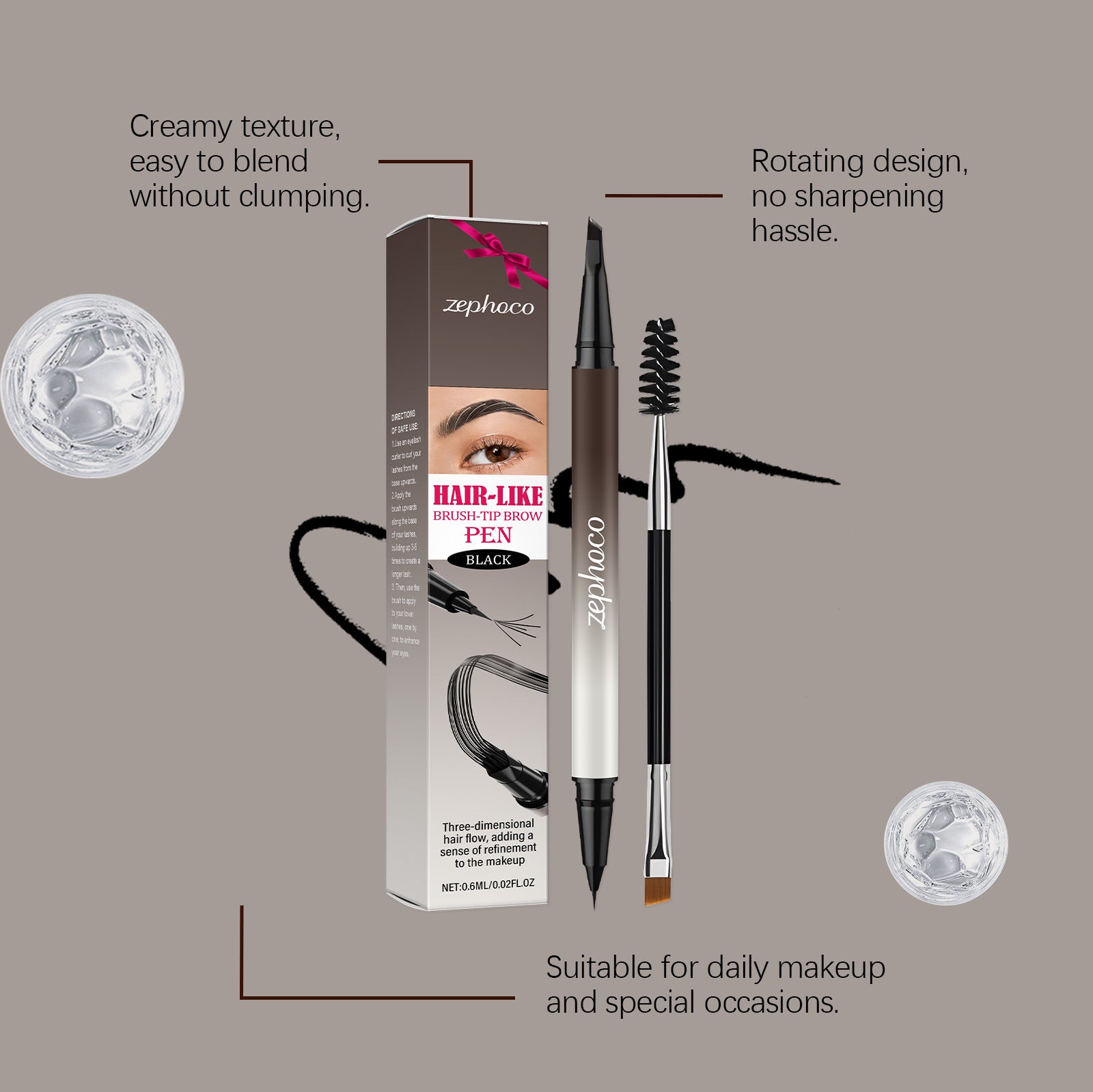Natural Wild Eyebrow Pencil and Brush
