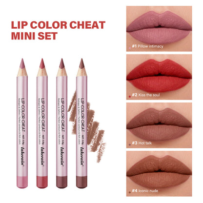 4pcs Matte Lip Liner for Smooth Long-Lasting Lips